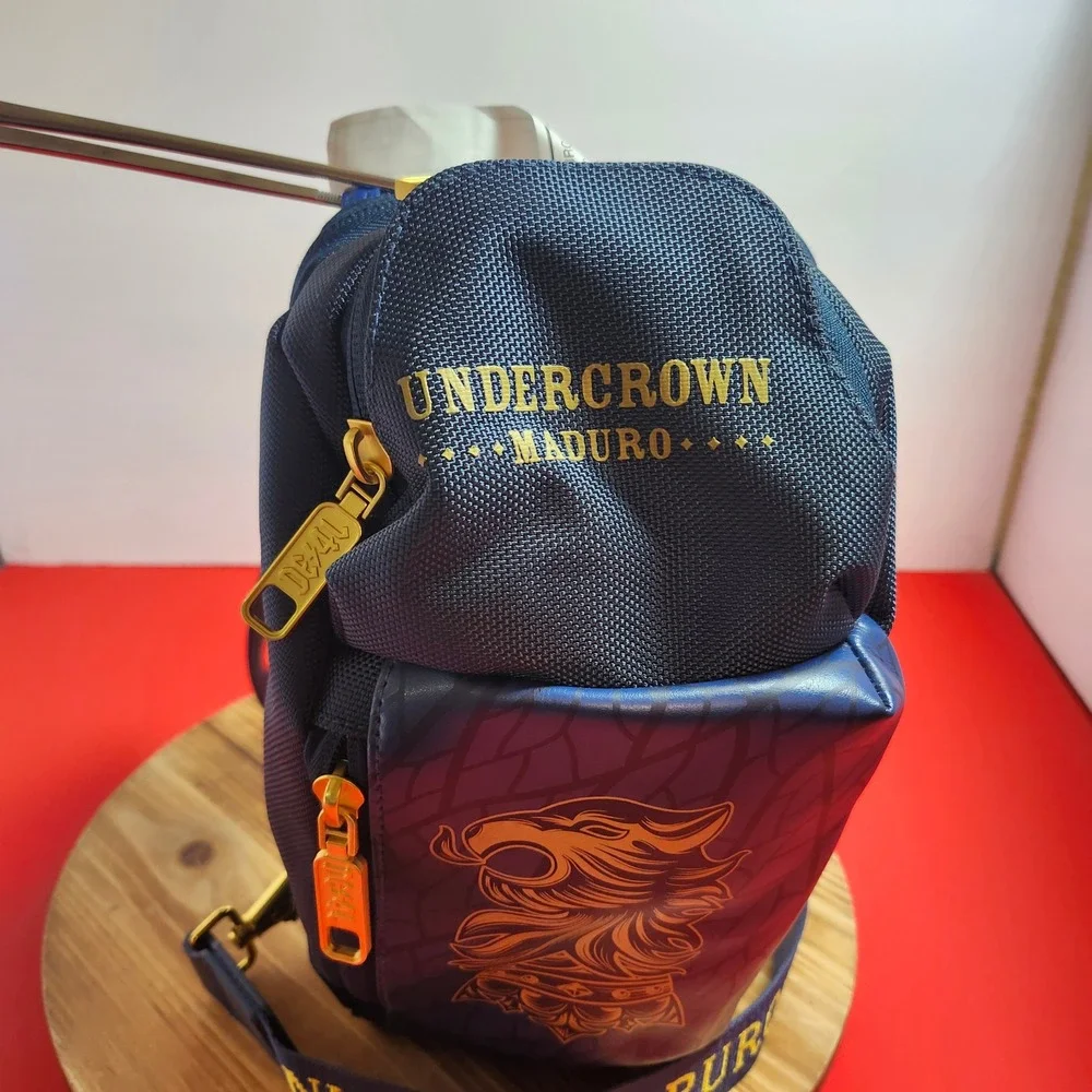 Drew Estate Undercrown Maduro Sling Bag Navy Blue Gold Crossbody Pack Mens‎